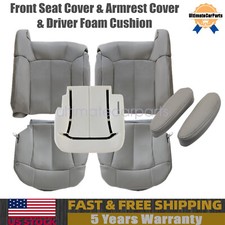 For 1999-2002 Chevy Silverado Gmc Sierra Front Seat Cover Foam Cushion Gray