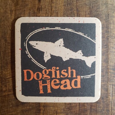 DOGFISH HEAD Punkin Ale Craft Brewed Beer Drink Coaster New Unused Halloween  