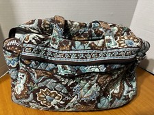 Vera Bradley Diaper Bag Blue White Paisley Fabric Tapestry With Changing Pad