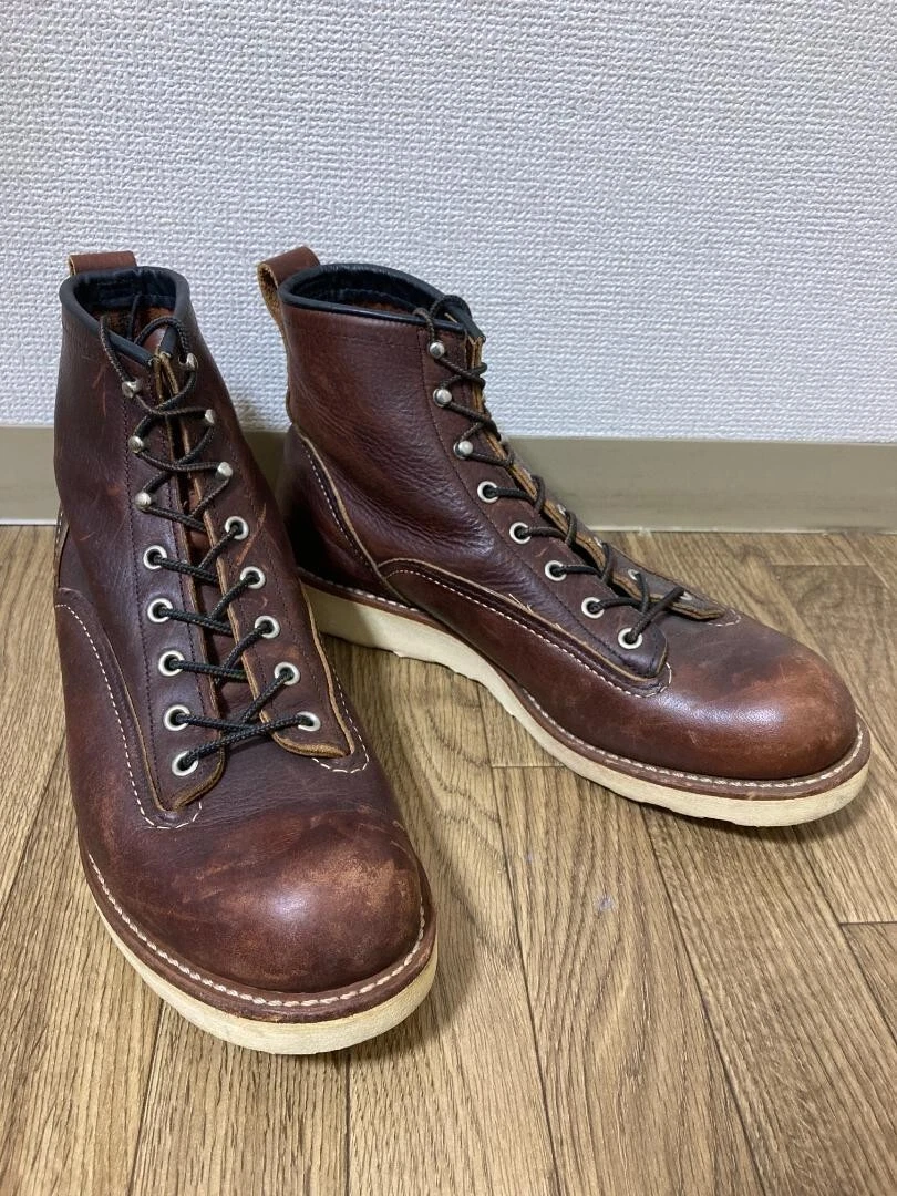 Redwing 2906 Lineman US 9.5D Brown Men's Work Boots Shoes Leather Lace up