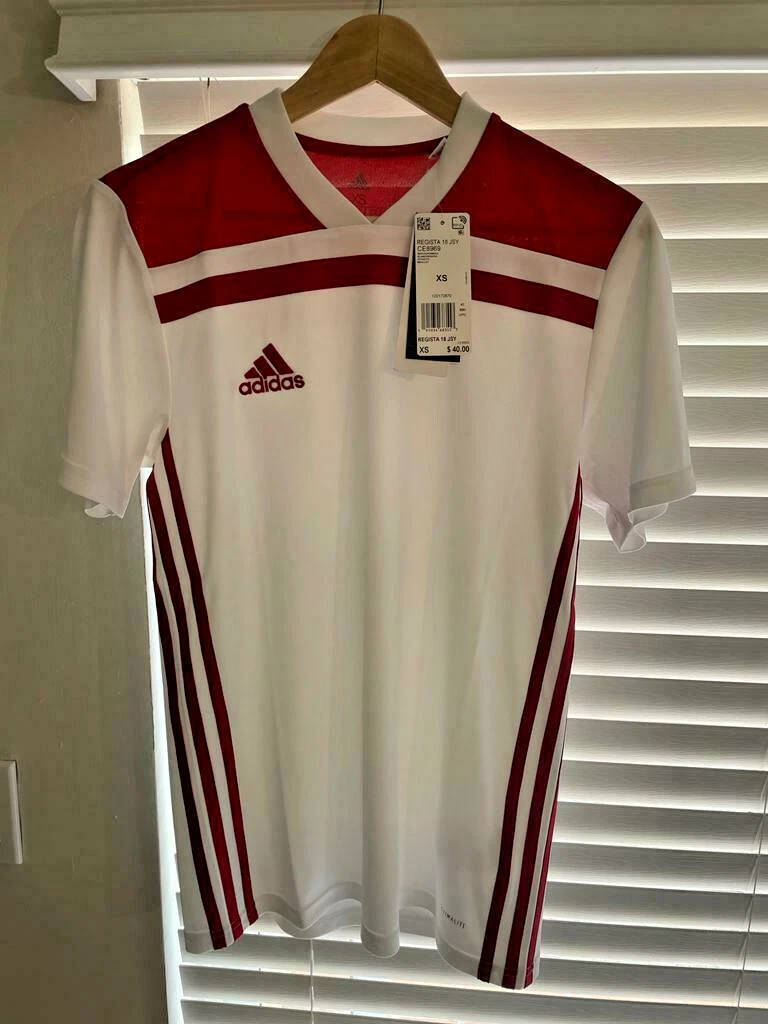 adidas Men s Regista 18 Jersey White Power Red X Small pulover hombre Size XS