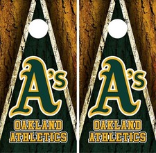 Oakland Athetics Cornhole Board Vinyl Wrap - Decal Sticker