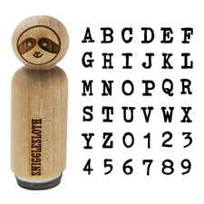 Cute Typewriter Font Letters and Numbers Rubber Stamp for Stamping Crafting
