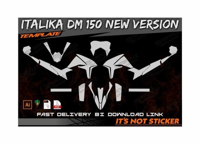 ITALIKA DM 150 NEW VERSION DM150 template vector 1/1 real scale EPS PDF CDR