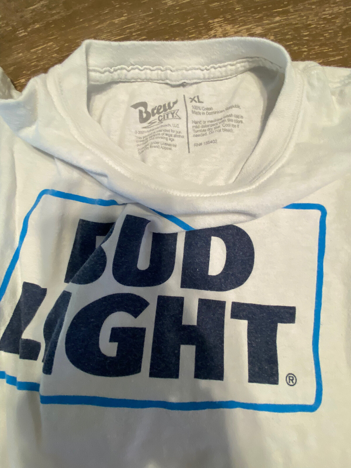 Bud Light Extra Large Jumbo Print Spell Out Label TS… Gem