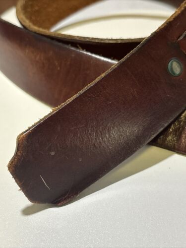 Chiusura fibbia gancio a scatto girevole Ludell Italy ottone pelle marrone uomo Ltd vintage - Foto 4 di 16