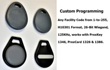 Custom Programmed Prox Key Fob H10301 format- Works with HID® 1326, 1386, 1346  