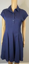 MICHAEL KORS Cotton Navy Blue Shirt Dress sz 4