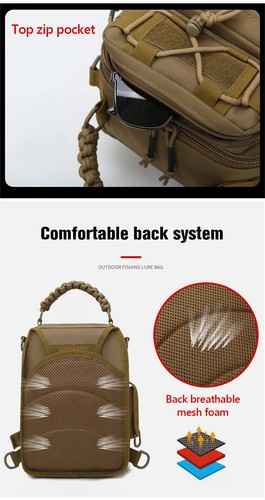 Borsa da campeggio tattica zaino petto imbracatura outdoor uomo sport tracolla - Foto 18 di 29