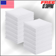 White Handkerchiefs Pocket Square Towel Small Size for Tea Parties for Men 100Pc
