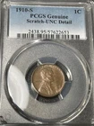 1910 S Lincoln Cent UNC Details Scratch