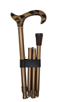 Stock-Fachmann Faltstock Derbygriff Tiger Reisestock höhenverstellbar 86-96cm - Bild 1 von 4