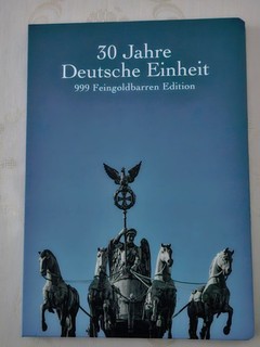 30 Jahre Deutsche Einheit 999 Feingoldbarren Edition Sammelmappe