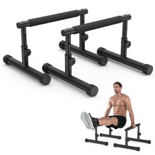 IMAYCC Push Up Bar, Adjustable 7.5" and 10.6" High Parallettes Bars  Dip Bar...