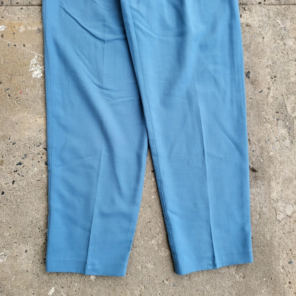 Pantalones plisados vintage Sag Harbor talla 10 azul pequeño cintura alta minimalista sueltos Foto 3 de 4