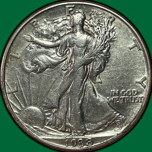 1938-D Walking Liberty Half Dollar Choice Extremely Fine XF+/AU Coin #36433