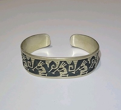 Vern MansfieldHopi Native American Kokopelli Trumpet Overlay Sterling ...