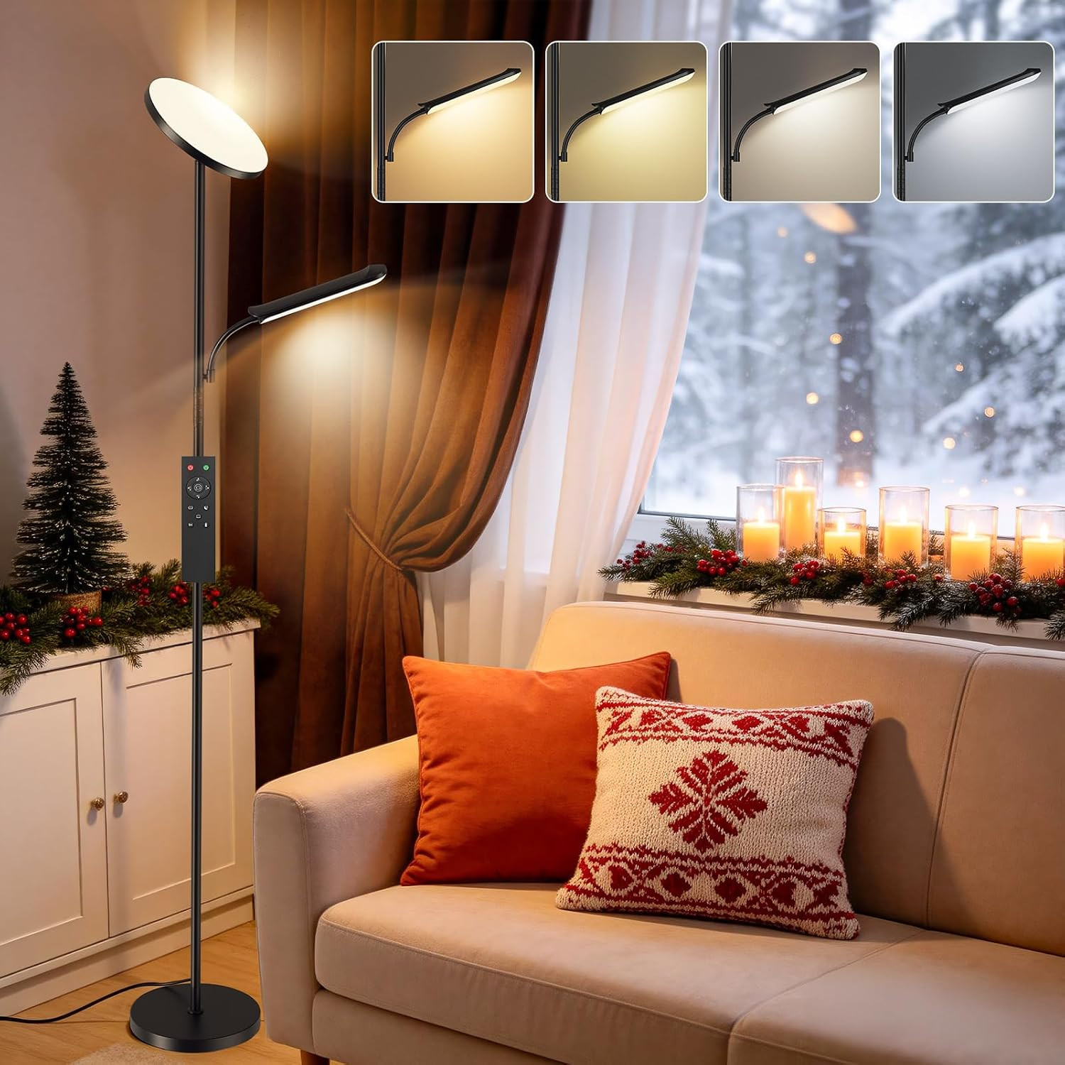 Piantana Lampada Da Terra 42W Dimmerabile con Luce Flessibile