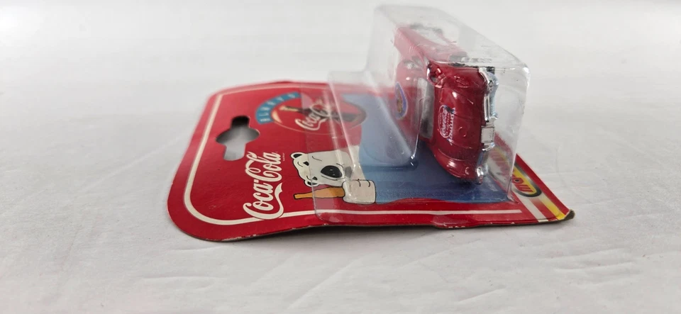 1997 Coca-Cola Majorette 1958 Chevy Corvette 200 Series 1:64 Diecast Car Red - Image 3 of 4