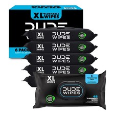 Dude Wipes - Flushable Unscented - 6 Pack 48 Count Pack of 6 , Multi