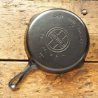 Vintage GRISWOLD Cast Iron SKILLET Frying Pan # 7 LARGE BLOCK LOGO - Ironspoon