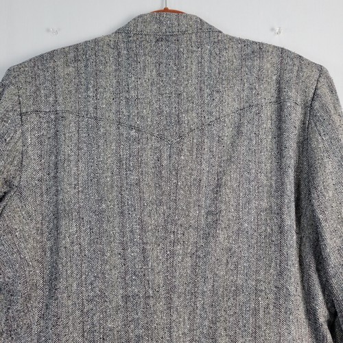 Vintage Circle S silk two button single breasted blazer size 44L gray western - Picture 11 of 12