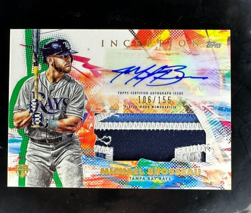 2020 Topps Inception /155 Michael Brosseau #IAP-MB RPA Rookie Patch Auto RC 13iq