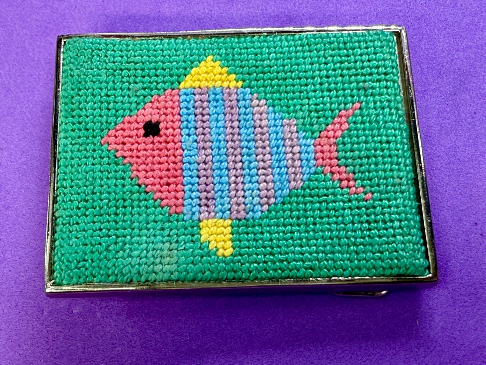 Goldfish Geometric Pattern Multi-Color Needlepoin… - image 18