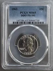 1963 Washington Quarter DDO FS-101 PCGS MS65 25C