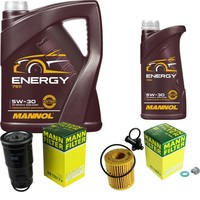 Inspektionspaket 6L Mannol Energy 5W-30 FüR Toyota RAV 4 IV 2.2 D 4WD Avensis