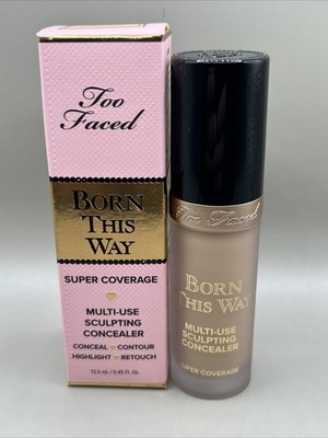 Too Faced Born This Way Super Coverage Multi Use Concealer Light Beige .45oz NEW