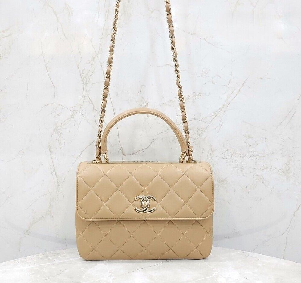 CHANEL Trendy CC Top Handle Shoulder Bag Small A92236 153794004 [U]