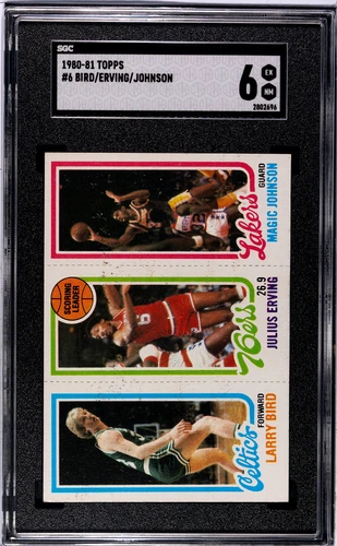 1980-81 Topps #6 Larry Bird / Julius Erving / Magic Johnson Rookie (RC) SGC 6!!