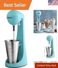 Elegant Electric Milkshake Mixer  2-Speed, 15.2oz Stainless Steel Cup  Blue