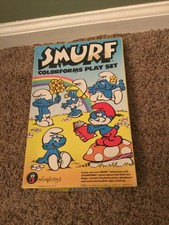Vintage 1981 Smurfs Colorforms Play Set