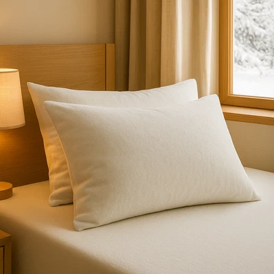 LOVELY HOME Coppia Federe 52x82 cm in Flanella 100% Cotone Morbide, Felpate e Calde