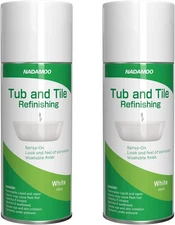 White Bathtub and Tile Refinishing Spray Paint Kit, 450Ml (2 Pack), Semi-Gloss D