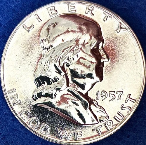1957 Franklin Silver Half Dollar Ch Proof