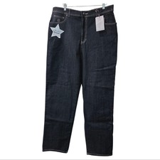 Gloria Vanderbilt Amanda Classic Fit Women's Dark Blue Washed Jeans Size 18