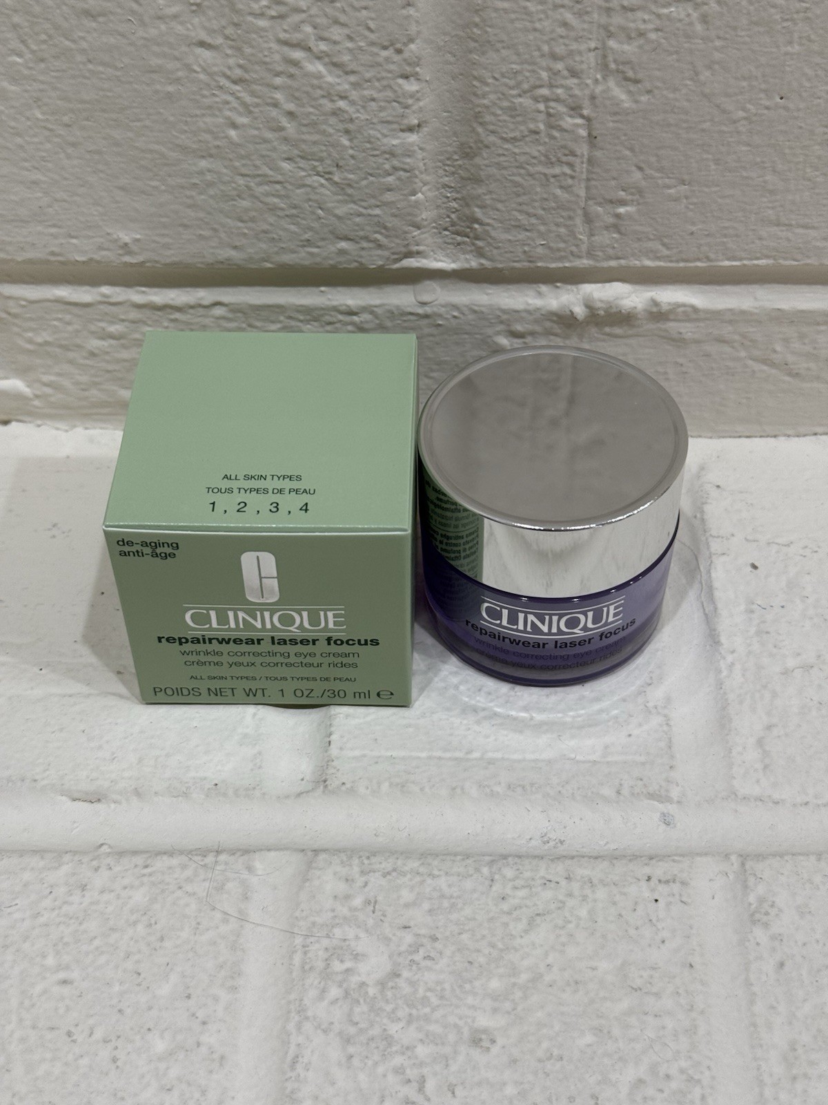 Clinique Repairwear Laser Focus Wrinkle Correcting Eye Cream 1.0 oz/30 ml, NWB