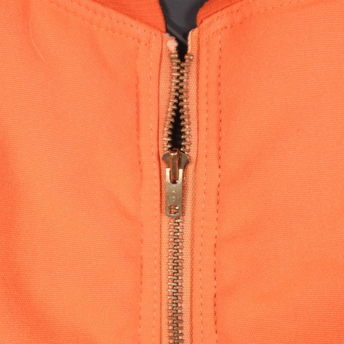 Chaleco acolchado vintage Refrigiwear para hombre grande naranja brillante garra cremallera caza - Imagen 4 de 21