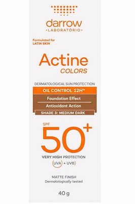 Darrow Actine Colors SPF 50 Tinted Sunscreen Medium Dark Tone 40g