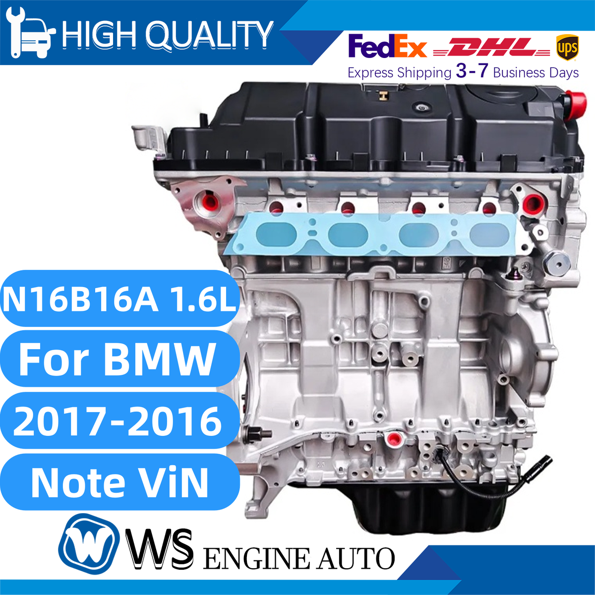 N16B16A Long Block Engine Assembly For BMW Mini Cooper R55 R57 R59 