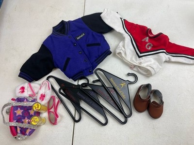 American Girl Doll Today AGOT Purple School Varsity Jacket Cheerleader Bundle