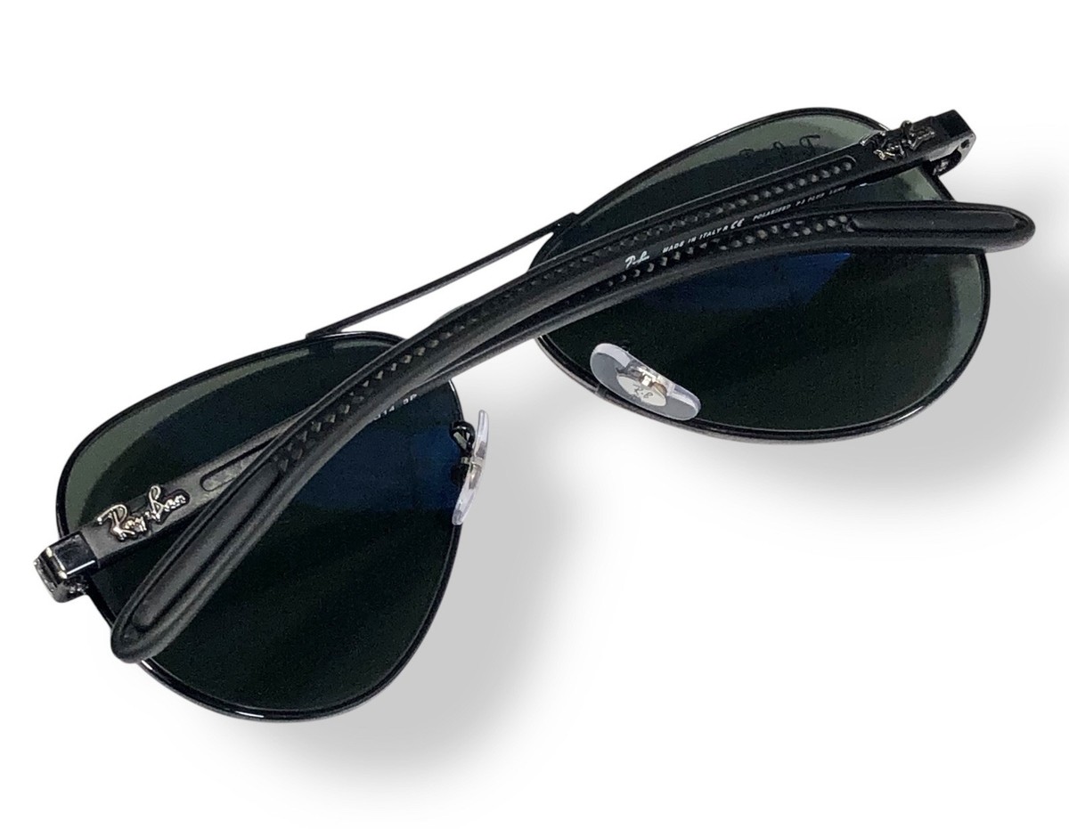 Ray Ban RB8307 002/N5 Carbon Fibre Black Polarized Green