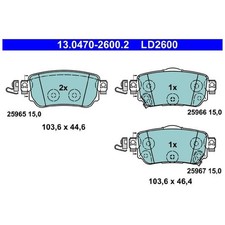 Satz Bremsbeläge Bremsklötze hinten für Renault Kadjar HA Koleos 2 HC | 24080