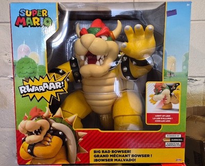 Super Mario Big Bad Bowser 12'' Action Figure JAKKS Light Up Sound New In Box