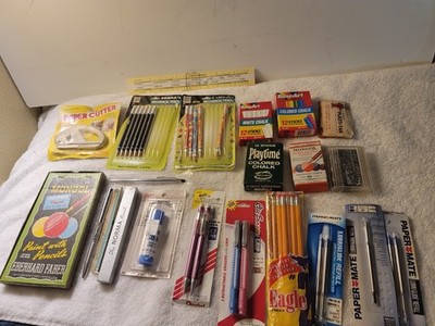 VINTAGE  JUNK DRAWER LOT OF Home Office Type Items 1960 s Take A Look ZOOM IN!!!