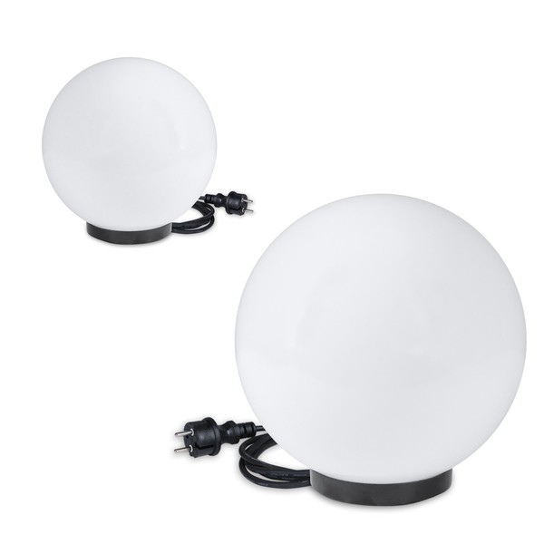 Kugelleuchte Kugellampen Aussenleuchten 2Er Set 20/30Cm Weiß E27 IP44 Lampenset-image