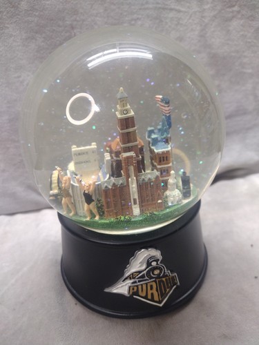 Purdue University Musical Snow Globe, Glass..